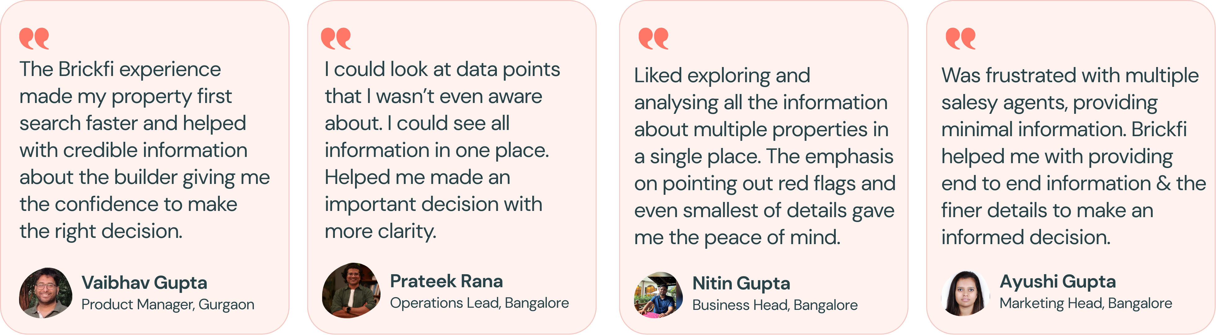 Testimonials from Brickfi Customers